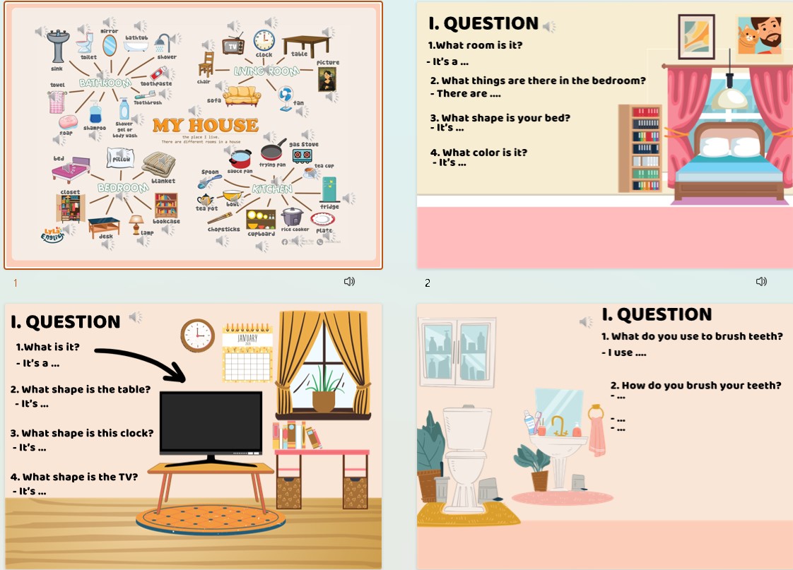 PPT Tiếng Anh theo chủ đề My House