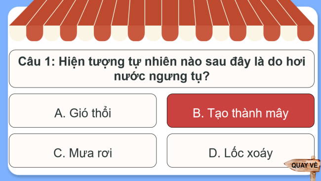 Game khởi động Khoa học tự nhiên 6 Bài 10