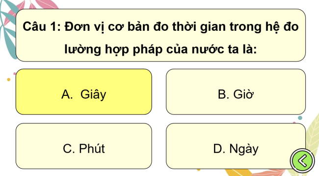 Game khởi động Khoa học tự nhiên 6 Bài 7