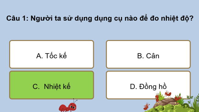 Game khởi động Khoa học tự nhiên 6 Bài 8