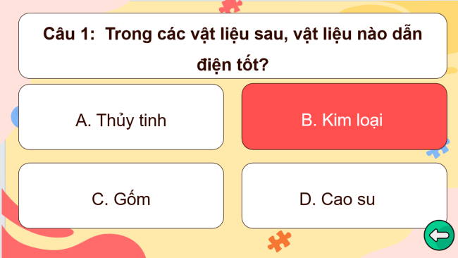 Game khởi động Khoa học tự nhiên 6 Bài 12