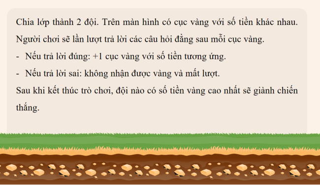 Game khởi động Khoa học tự nhiên 6 Bài 19
