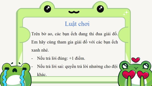 Game khởi động Khoa học tự nhiên 6 Bài 20