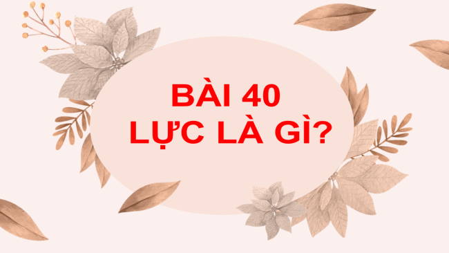 PowerPoint Khoa học tự nhiên 6 Bài 40