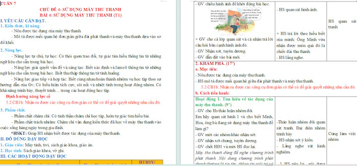 Giáo án Công nghệ 3 Bài 4: Sử dụng máy thu thanh tích hợp NLS