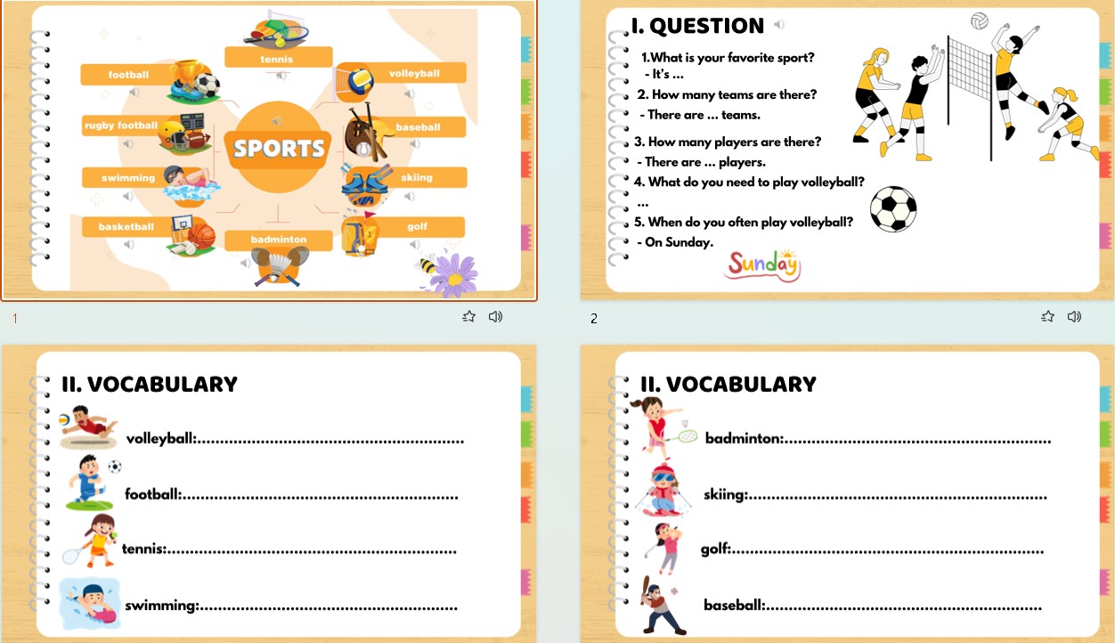 PPT Tiếng Anh theo chủ đề Sports