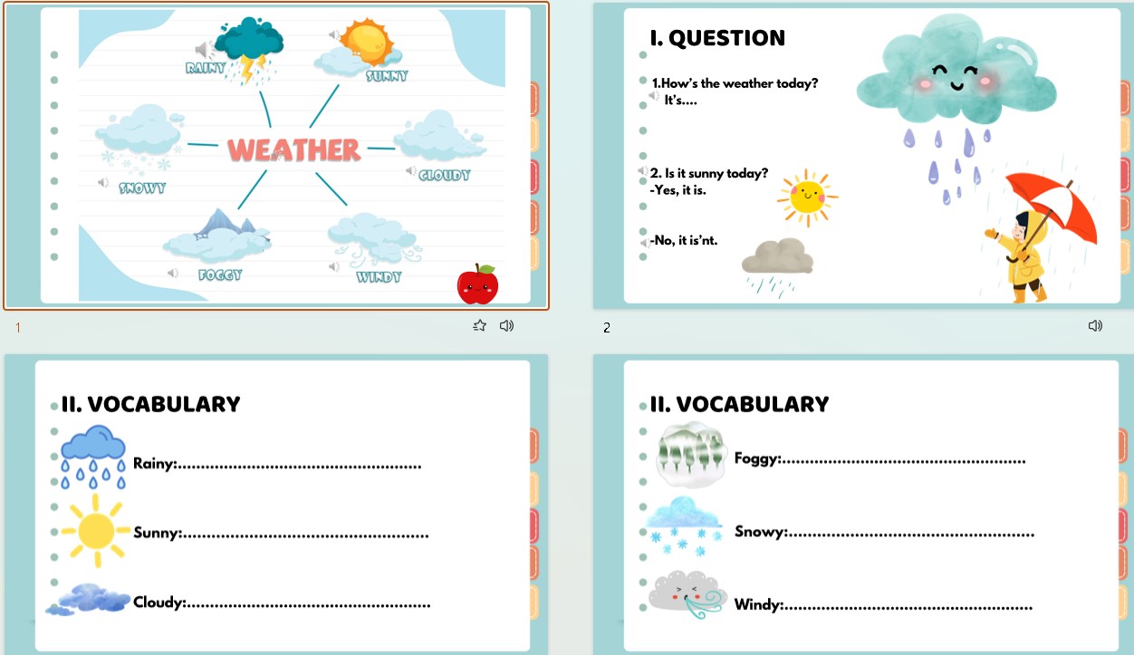 PPT Tiếng Anh theo chủ đề Weather