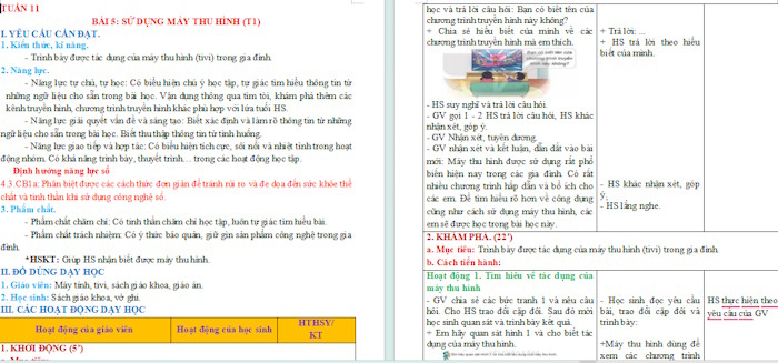 Giáo án tích hợp NLS Công nghệ 3 Bài 5