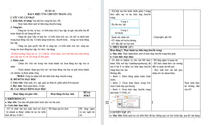 Giáo án tích hợp NLS Tin học 4 Bài 9