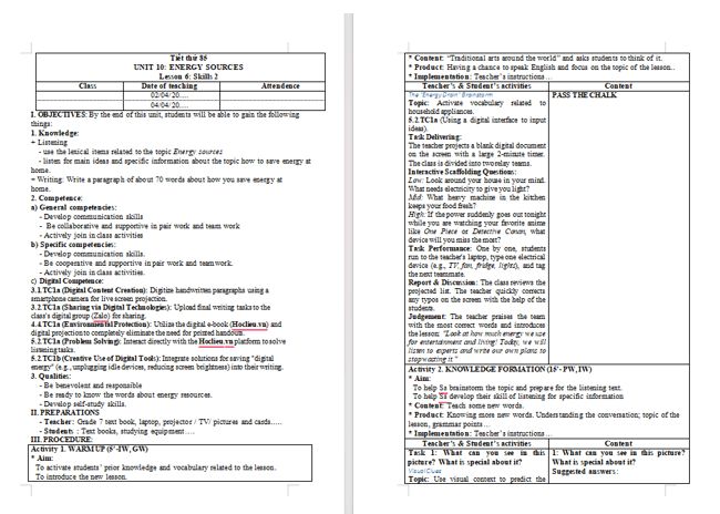 Giáo án tích hợp NLS Tiếng Anh 7 Unit 10: Skills 2