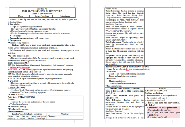 Tiếng Anh 7 Unit 11: Communication