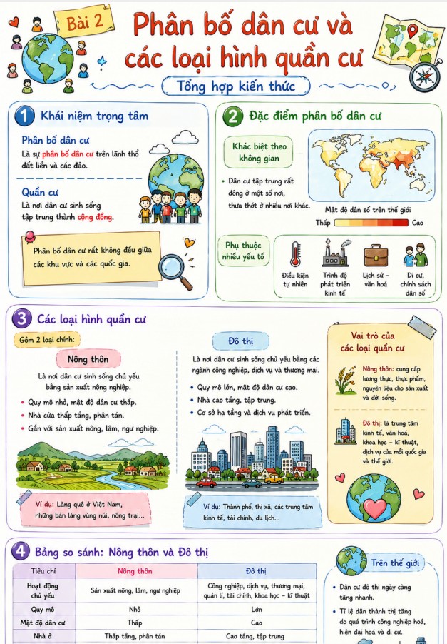 Infographic tổng hợp kiến thức Địa lí 9