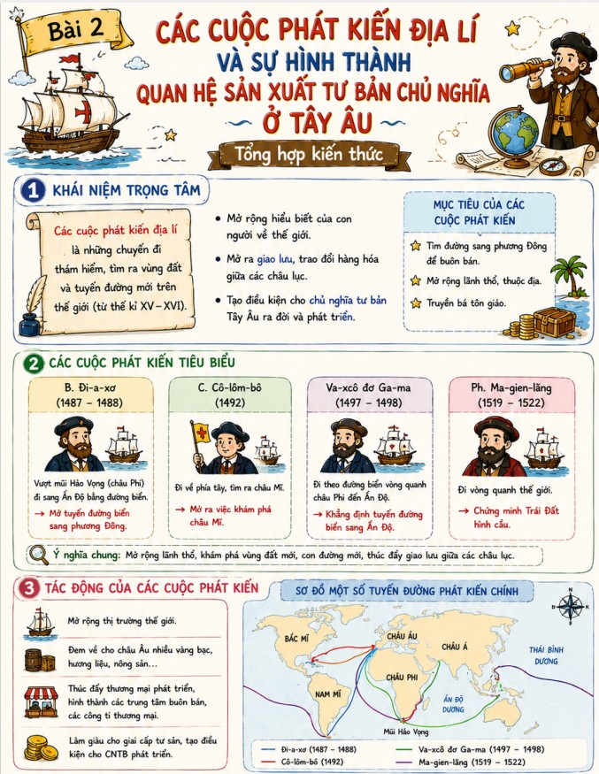 Infographic tổng hợp kiến thức Địa lí 7