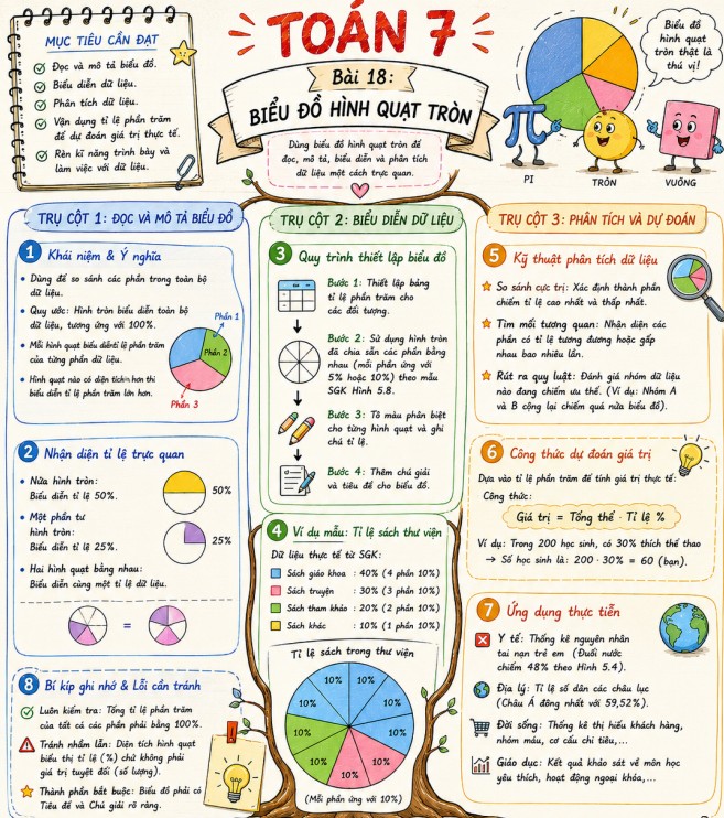 Infographic tổng hợp kiến thức Toán 7