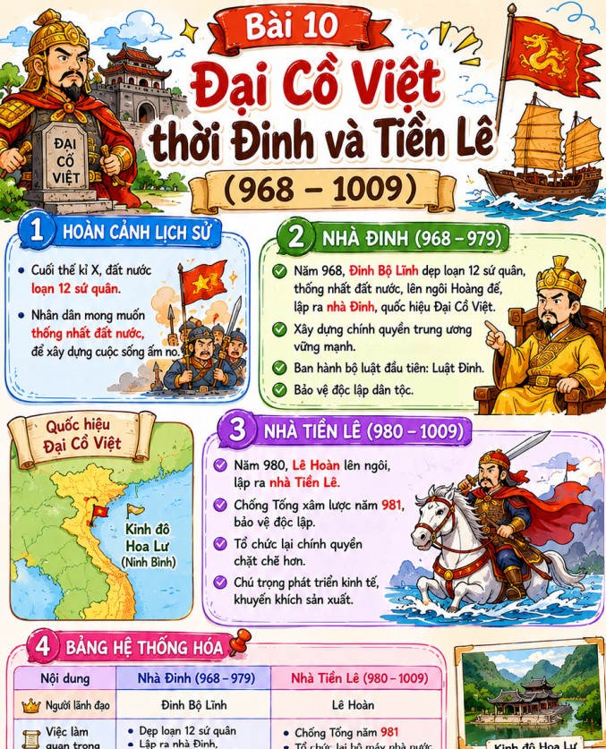 Infographic tổng hợp kiến thức Lịch sử 7