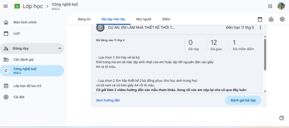 Giao và chấm bài tập trực tuyến
