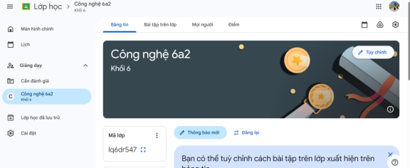 Báo cáo thực thành: Tạo và quản lý lớp học trên Google Classroom