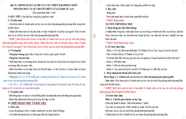 Giáo án tích hợp NLS, AI Lịch sử 6 Bài 15
