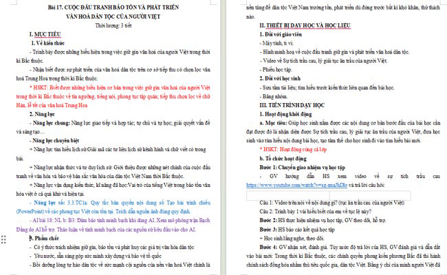 Giáo án tích hợp NLS, AI Lịch sử 6 Bài 17
