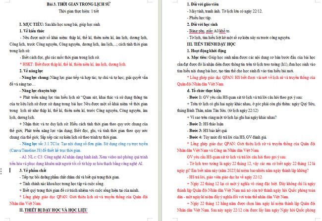 Giáo án tích hợp NLS, AI Lịch sử 6 Bài 3