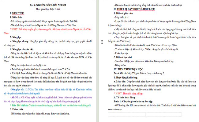Giáo án tích hợp NLS, AI Lịch sử 6 Bài 4