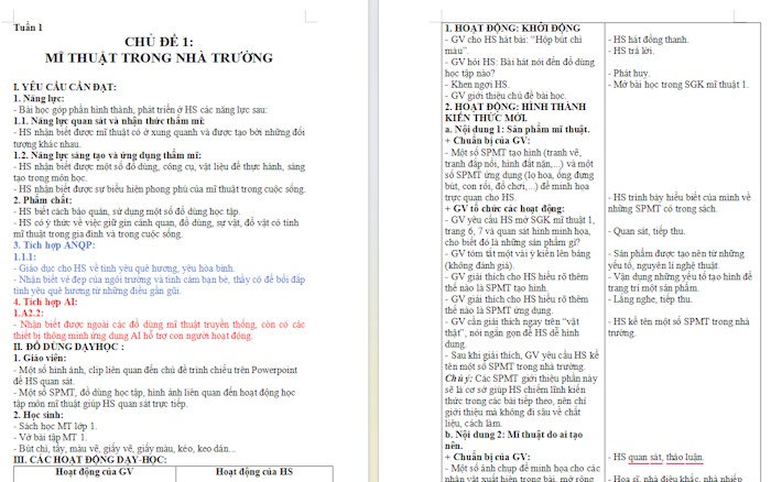 Giáo án tích hợp NLS Tiếng Anh 5 Unit 2: Lesson 2