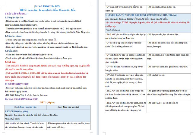 Giáo án tích hợp NLS, AI Tiếng Việt 3 Bài 4