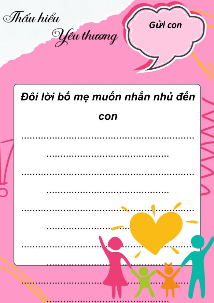 Đôi lời bố mẹ muốn nhắn nhủ đến con