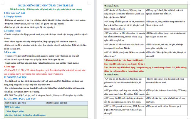 Giáo án tích hợp NLS Tiếng Việt 3 Bài 28