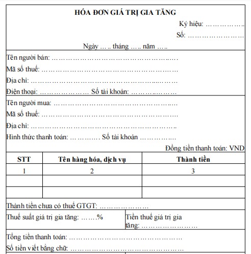 Mẫu hóa đơn điện tử giá trị gia tăng dùng cho một số tổ chức, doanh nghiệp đặc thù