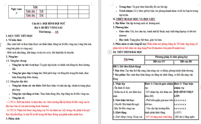 Giáo án tích hợp NLS Giáo dục thể chất 4 Bài 3