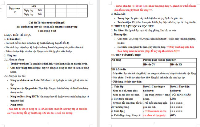 Giáo án tích hợp NLS Giáo dục thể chất 5 Bài 1