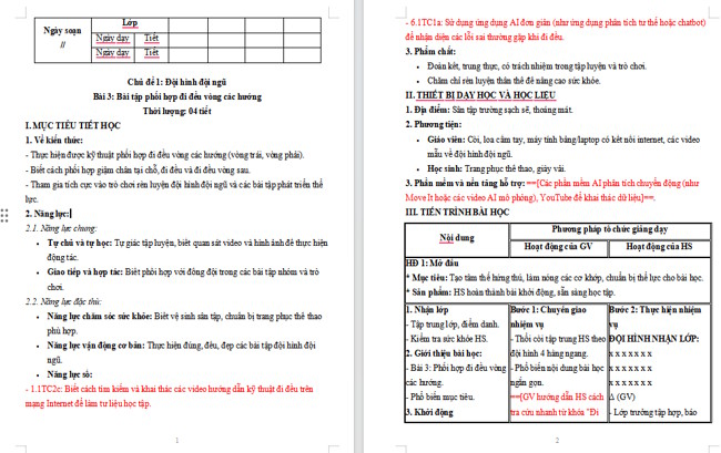 Giáo án tích hợp NLS Giáo dục thể chất 5 Bài 3