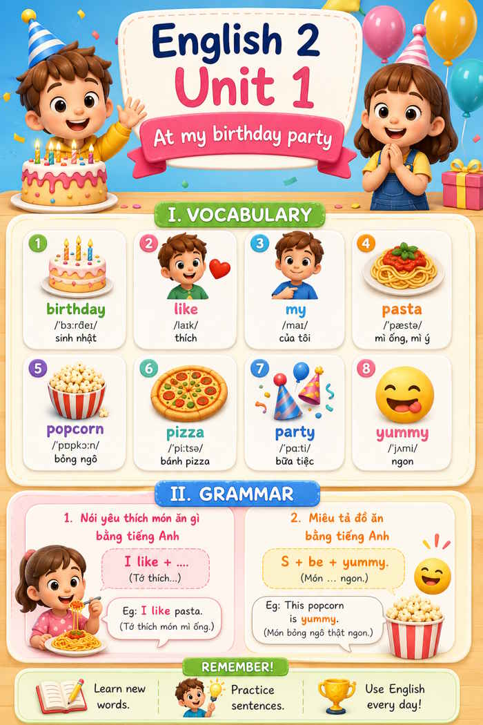 Infographic Tiếng Anh 2 Global Success