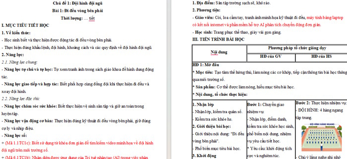 Giáo án tích hợp NLS Giáo dục thể chất 4 Học kì 1