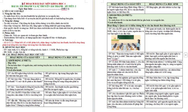 Giáo án tích hợp AI Khoa học 4 Bài 10