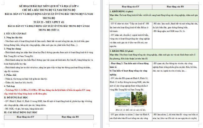 Giáo án tích hợp NLS Lịch sử - Địa lí 4 Bài 16