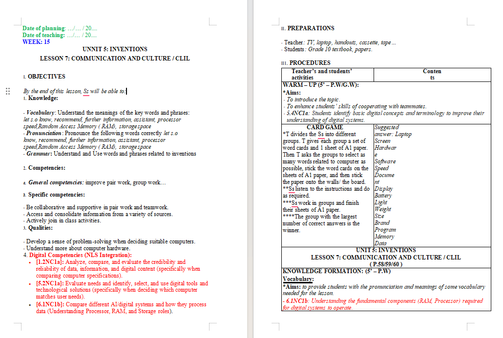 Tiếng Anh 10 Unit 5: Communication and Culture