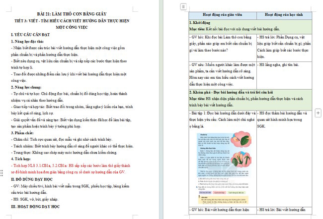 Giáo án tích hợp NLS Tiếng Việt 4 Bài 21