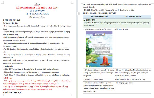 Giáo án tích hợp NLS, AI Tiếng Việt 4 Bài 8