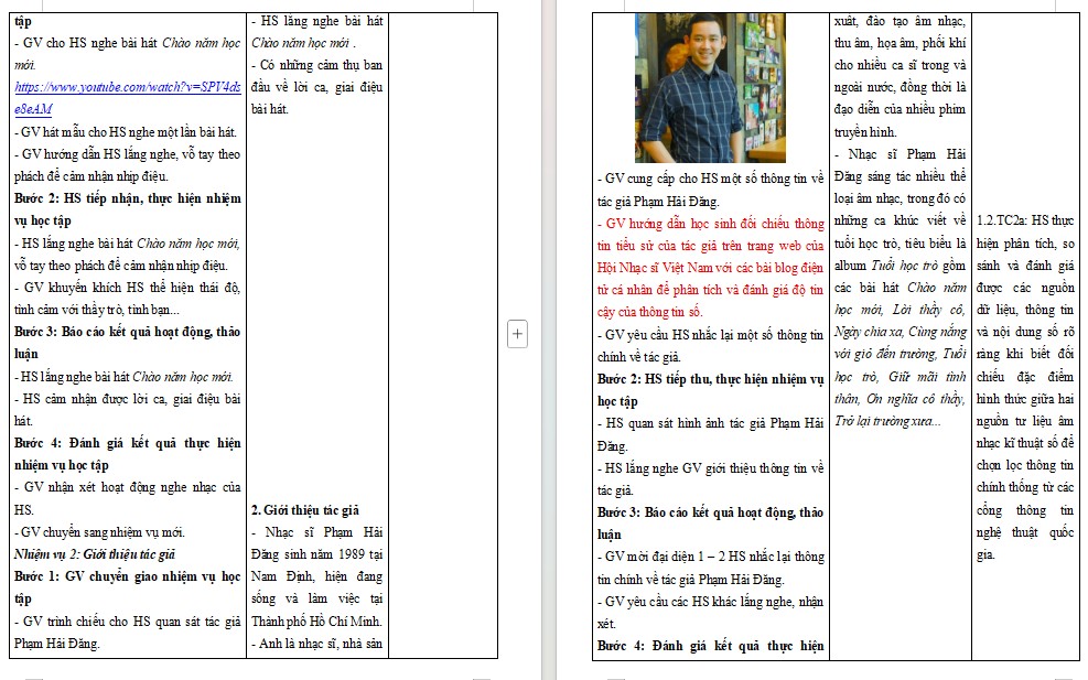 Giáo án Âm nhạc 8 học kì 1 file Word