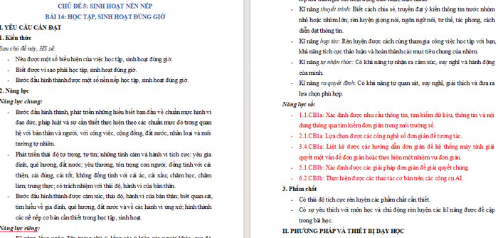 Giáo án tích hợp NLS Đạo đức 1 Bài 16