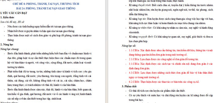 Giáo án tích hợp Năng lực số Đạo đức 1 Bài 24 (3 cột)