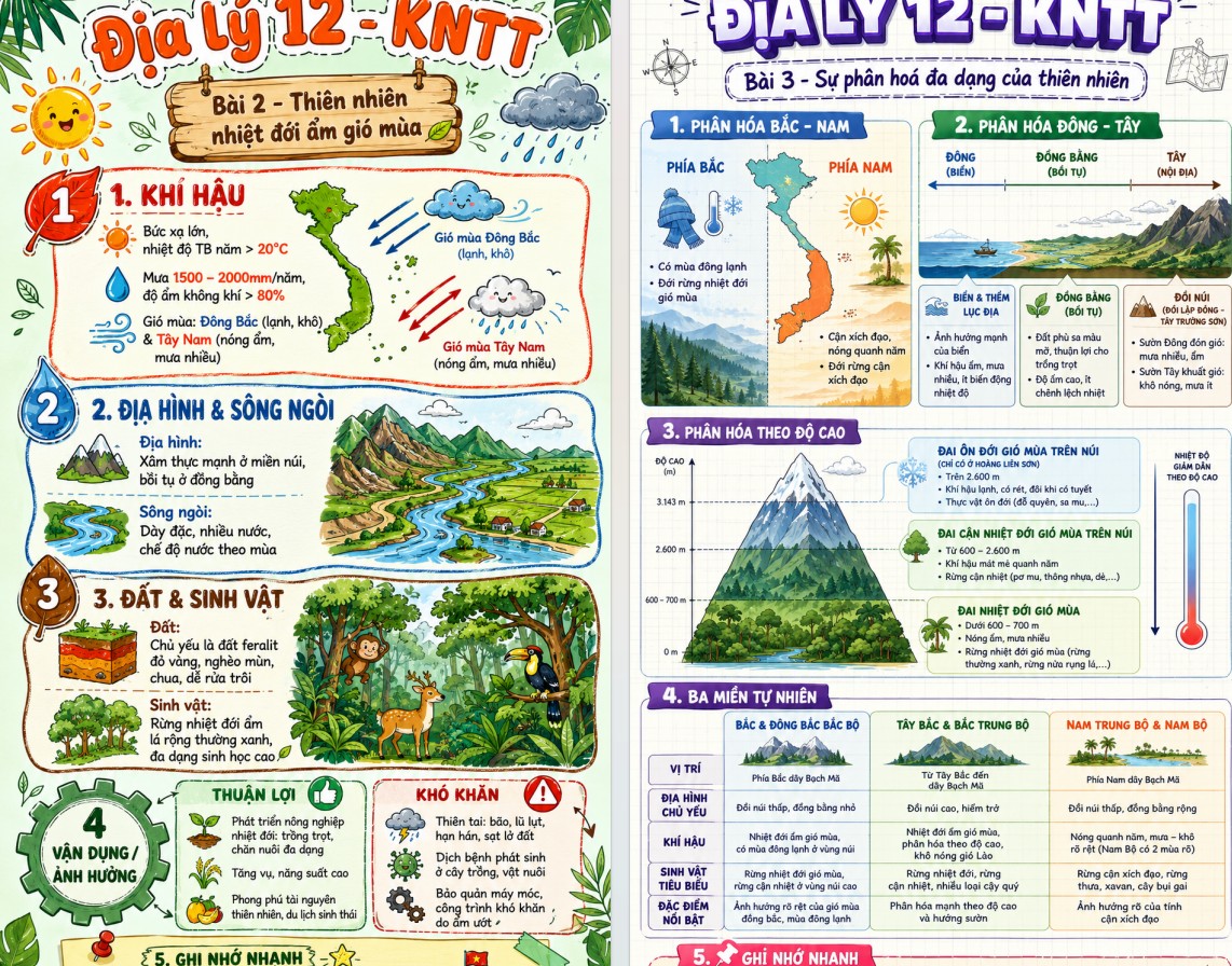 Infographic môn Địa lí 12