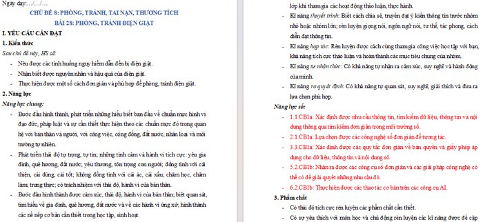 Giáo án tích hợp Năng lực số Đạo đức lớp 1 Bài 28 (3 cột)