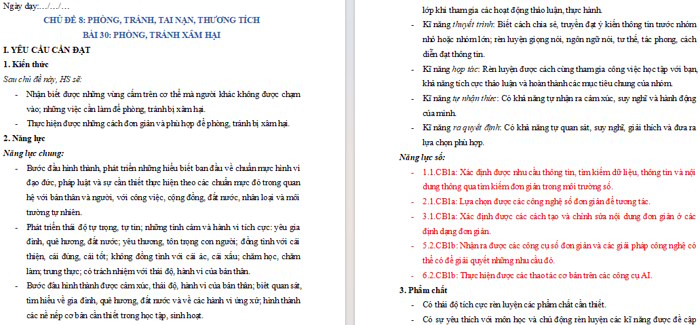 Giáo án tích hợp NLS Đạo đức lớp 1 Bài 30: Phòng, tránh điện giật (3 cột)
